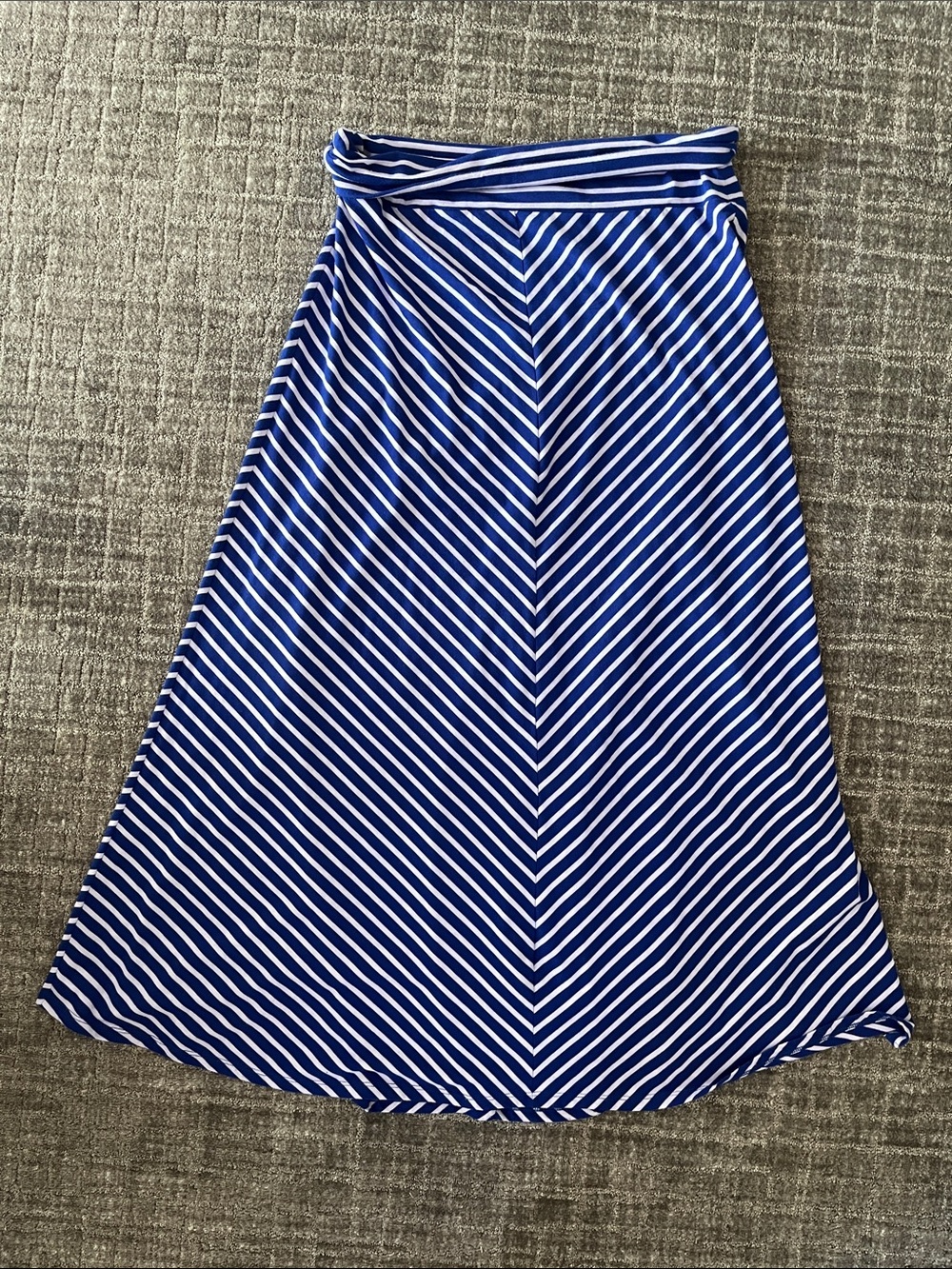 Mossimo Supply Co Royal Blue & White Striped Maxi Skirt - XL